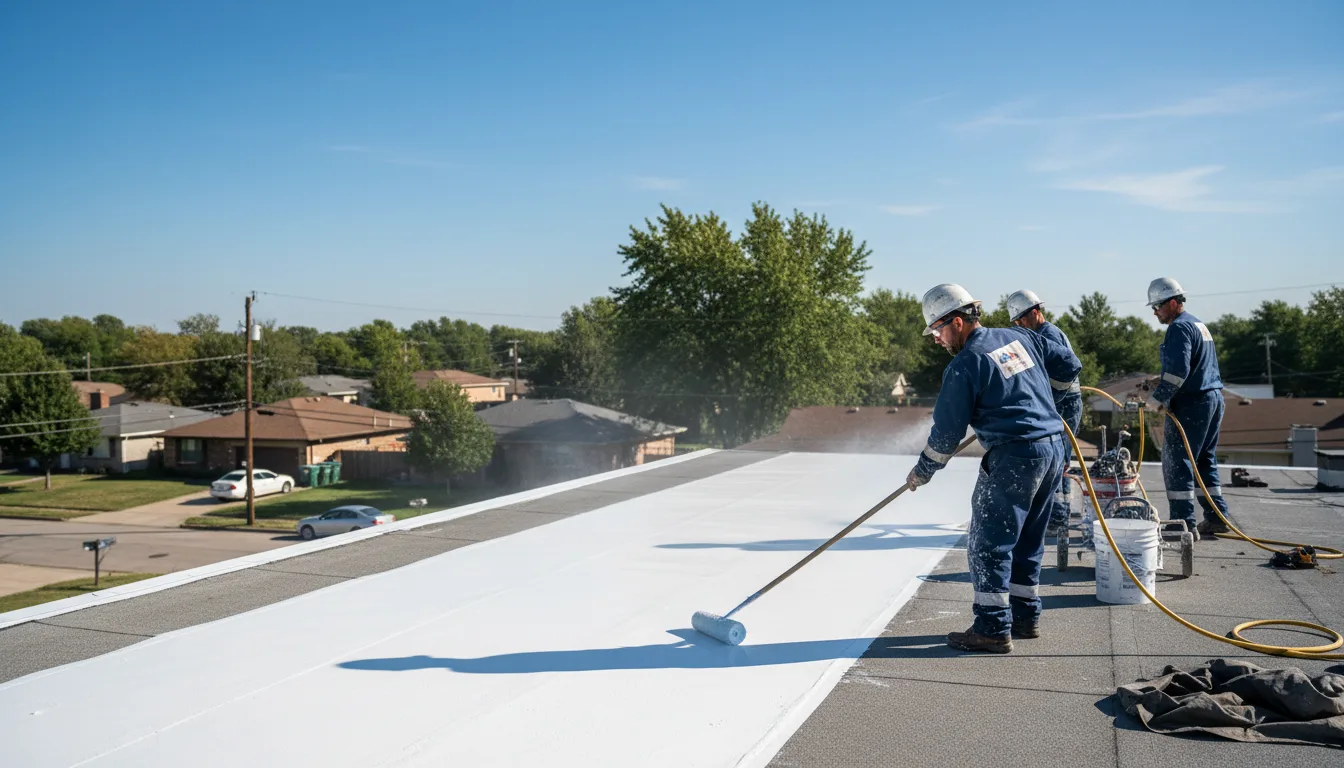 Commercial roof coating in Elyria, OH near me